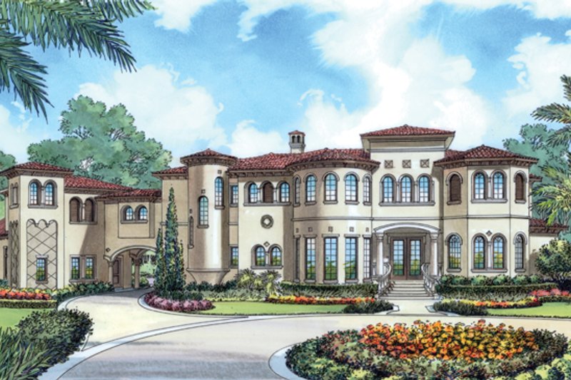 Dream House Plan - Exterior - Front Elevation 4 for European House Plan #417-798 - 4 bed, 4 bath