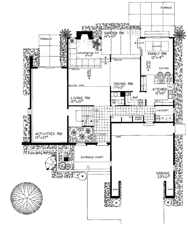 Home Plan - Contemporary Floor Plan - Main Floor Plan #72-771
