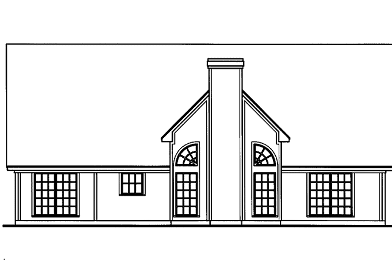 Dream House Plan - Exterior - Rear Elevation for Country House Plan #42-598 - 3 bed, 2.5 bath