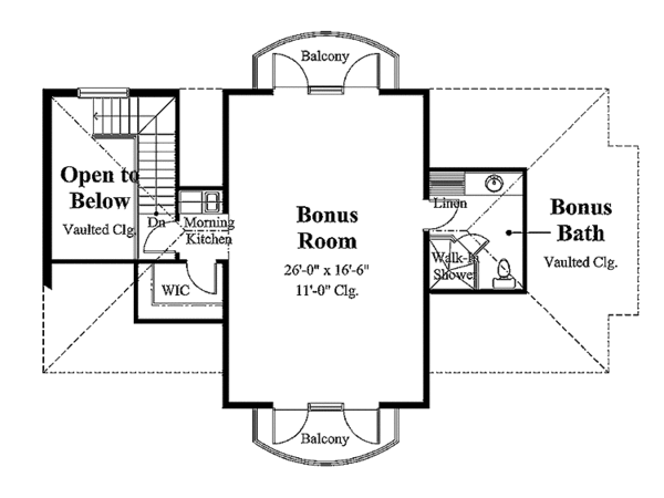 Architectural House Design - Mediterranean Floor Plan - Upper Floor Plan #930-316