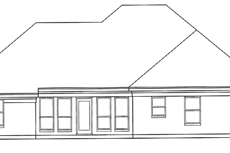 House Blueprint - Exterior - Rear Elevation for Traditional House Plan #946-2 - 3 bed, 2 bath