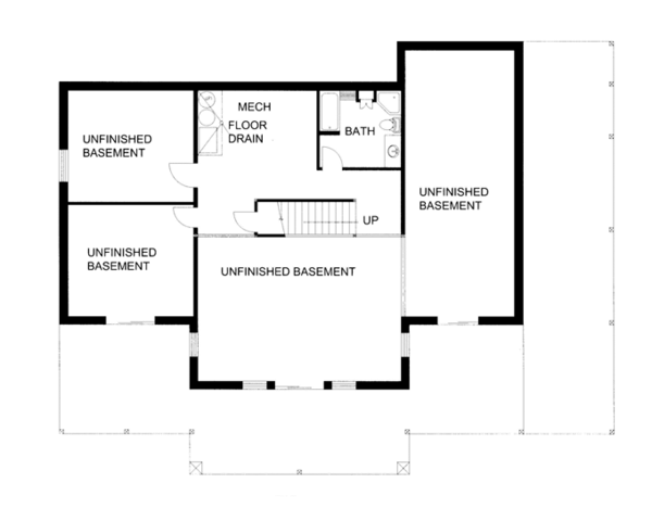 House Design - Ranch Floor Plan - Lower Floor Plan #117-856