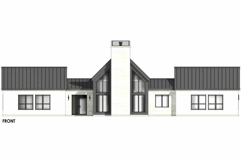 Home Plan - Exterior - Front Elevation 7 for Modern House Plan #1096-60 - 4 bed, 3 bath