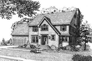 Colonial Exterior - Front Elevation Plan #410-368