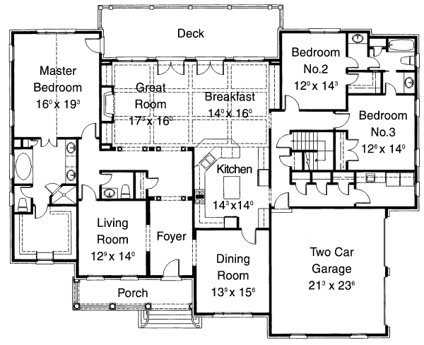 House Design - Traditional Floor Plan - Main Floor Plan #429-41