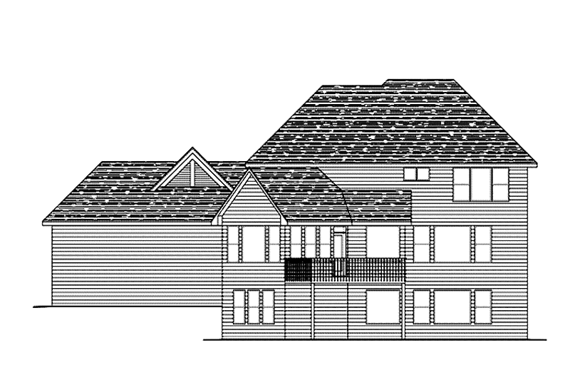 Home Plan - Exterior - Rear Elevation for Traditional House Plan #51-1109 - 4 bed, 2.5 bath