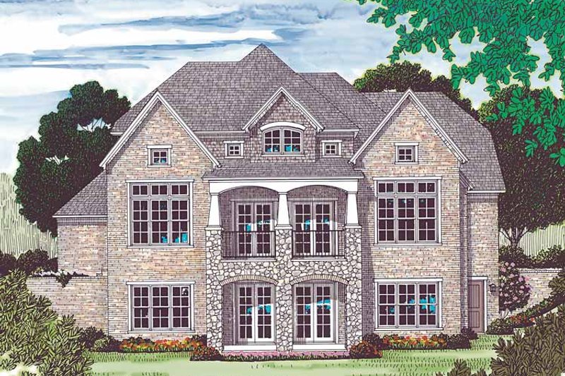 Home Plan - Exterior - Rear Elevation for Craftsman House Plan #453-450 - 5 bed, 5.5 bath