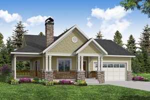 Craftsman Exterior - Front Elevation Plan #124-1341
