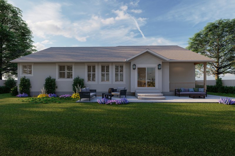 House Plan Design - Exterior - Rear Elevation 1 for Craftsman House Plan #1060-198 - 3 bed, 2 bath