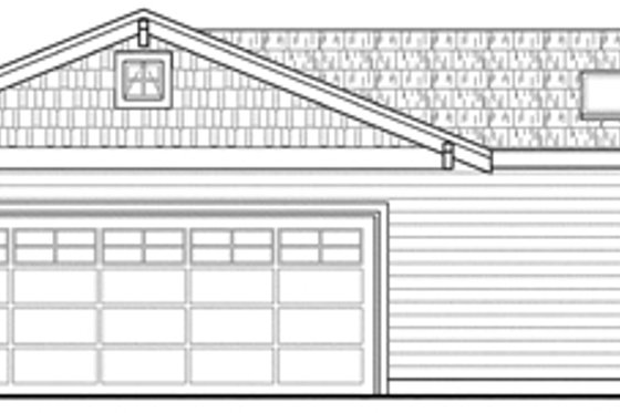 Exterior - Rear Elevation for Traditional House Plan #124-892, 0 bath