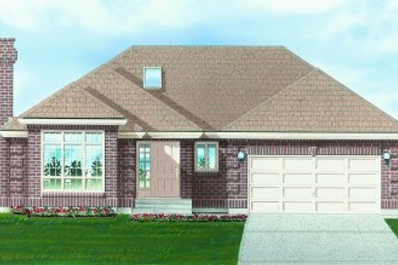 Exterior - Other Elevation for Mediterranean House Plan #47-620 - 3 bed, 2 bath