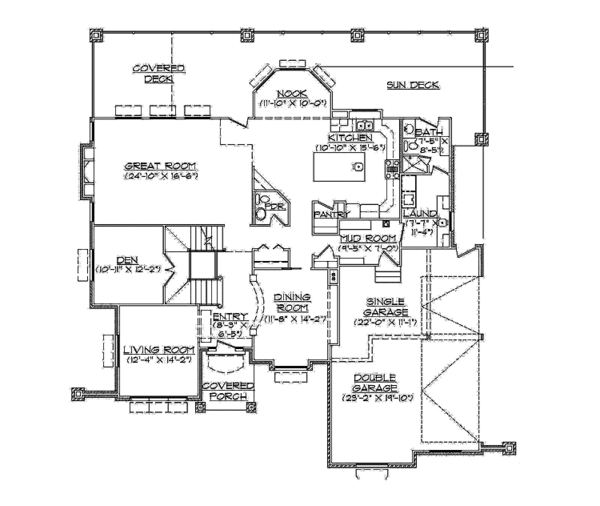 Home Plan - European Floor Plan - Main Floor Plan #945-75