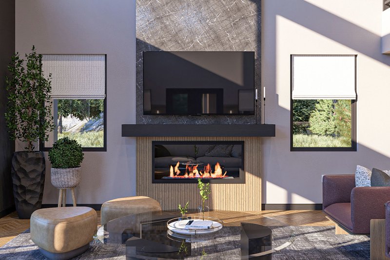 House Design - Interior - Family Room 1 for Barndominium House Plan #455-340 - 3 bed, 2.5 bath