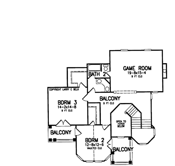House Plan Design - Victorian Floor Plan - Upper Floor Plan #952-234