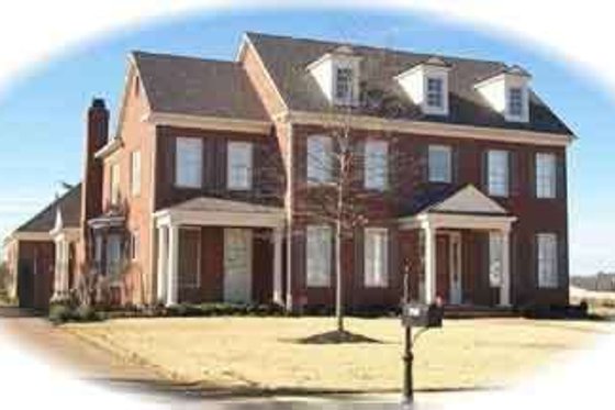 Exterior - Front Elevation for Colonial House Plan #81-624 - 3 bed, 3.5 bath