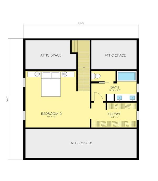Architectural House Design - Cottage Floor Plan - Upper Floor Plan #497-13