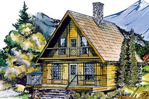Cottage Exterior - Front Elevation Plan #47-106