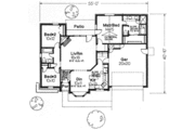 European Style House Plan - 3 Beds 2 Baths 1452 Sq/Ft Plan #310-566 