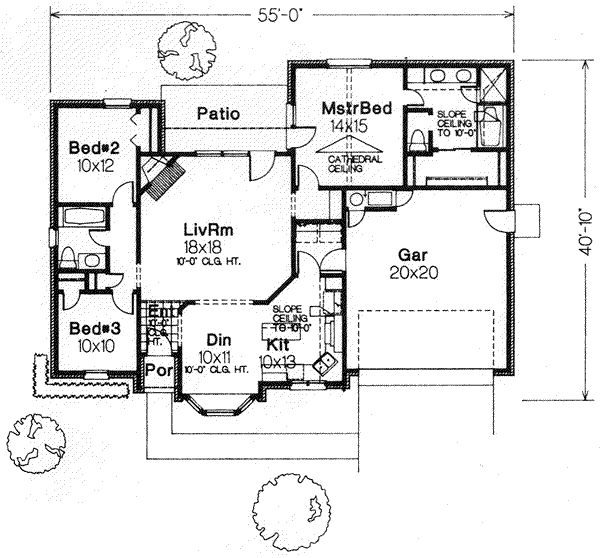 European Floor Plan - Main Floor Plan #310-566