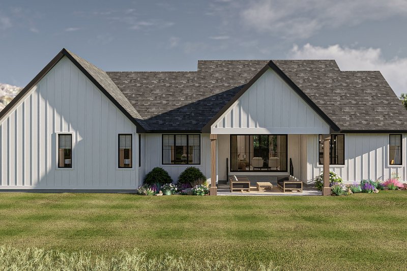 Home Plan - Exterior - Rear Elevation for Modern House Plan #455-354 - 3 bed, 2.5 bath