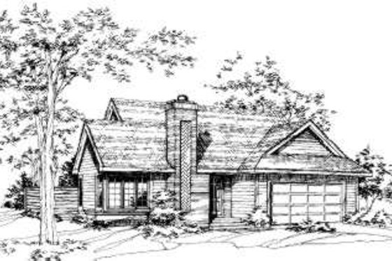 Exterior - Front Elevation for Traditional House Plan #320-129 - 3 bed, 2 bath