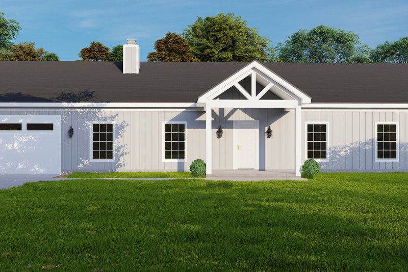 House Blueprint - Country Exterior - Front Elevation Plan #932-1297