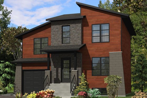 Exterior - Front Elevation for Cottage House Plan #138-371 - 3 bed, 1.5 bath