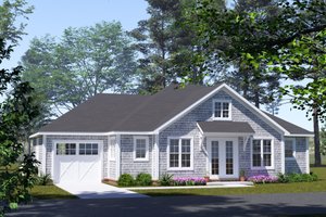 House Blueprint - Cottage Exterior - Front Elevation Plan #513-2369
