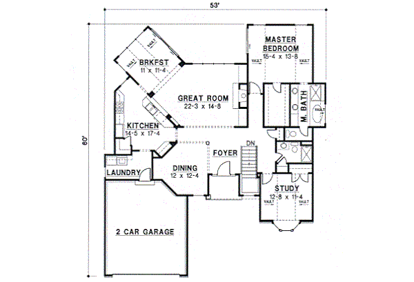 Traditional Floor Plan - Main Floor Plan #67-356