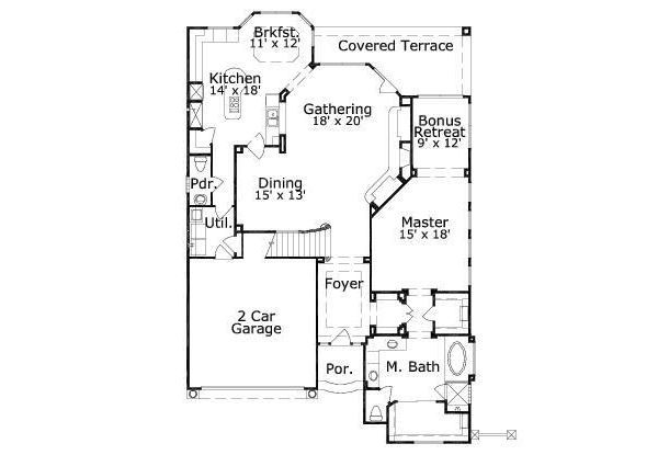 European Floor Plan - Main Floor Plan #411-857