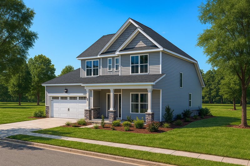 Architectural House Design - Exterior - Front Elevation 4 for Craftsman House Plan #20-1220 - 3 bed, 2.5 bath