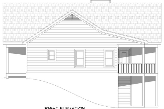 Exterior - Other Elevation 1 for Southern House Plan #932-860 - 3 bed, 3.5 bath