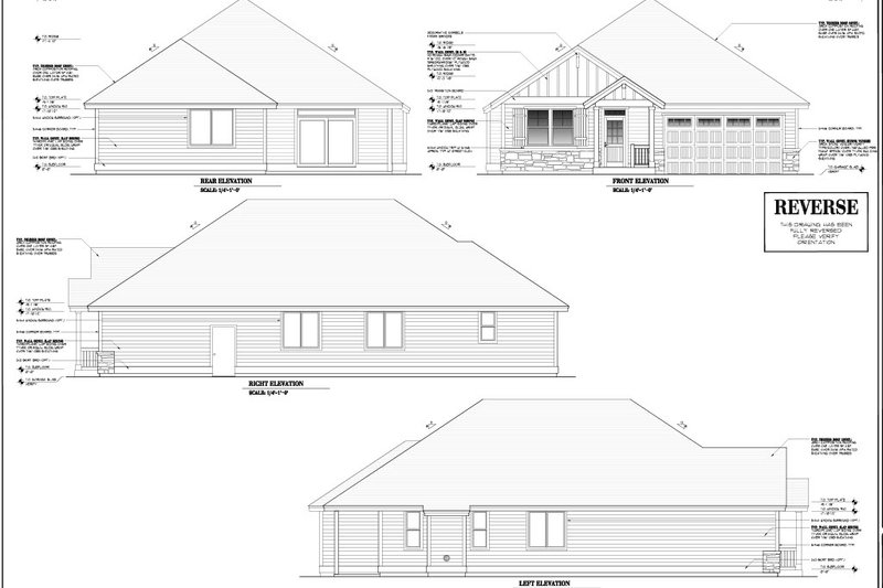 House Plan Design - Exterior - Other Elevation for Craftsman House Plan #53-727 - 4 bed, 2 bath