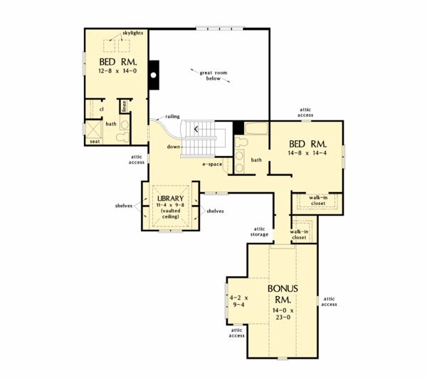 Home Plan - Country Floor Plan - Upper Floor Plan #929-1060