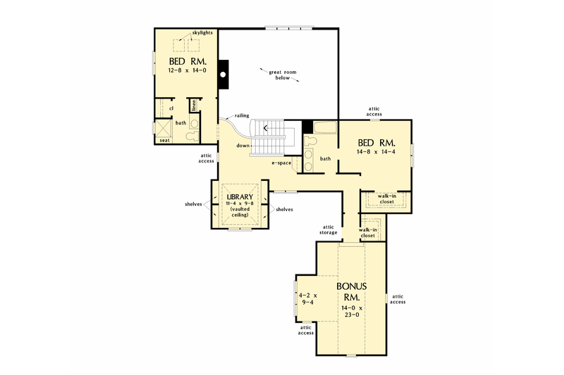 House Plan Design - Floor Plan - Upper Floor for Country House Plan #929-1060 - 4 bed, 4.5 bath