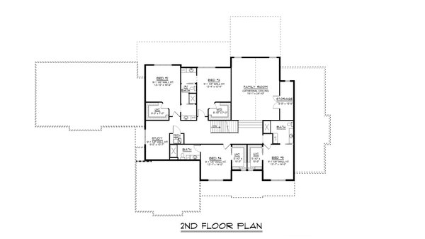 Craftsman Floor Plan - Upper Floor Plan #1064-273