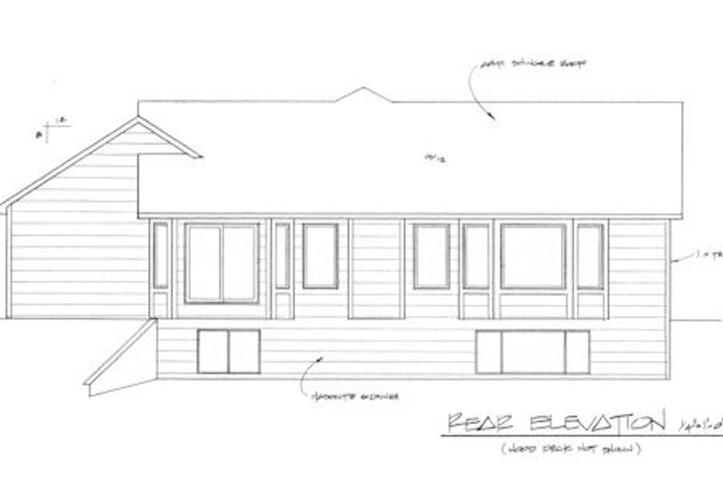 Dream House Plan - Exterior - Rear Elevation for Mediterranean House Plan #58-212 - 3 bed, 2 bath