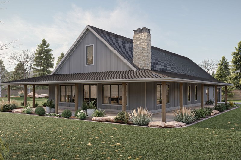 Home Plan - Barndominium Exterior - Front Elevation Plan #455-531
