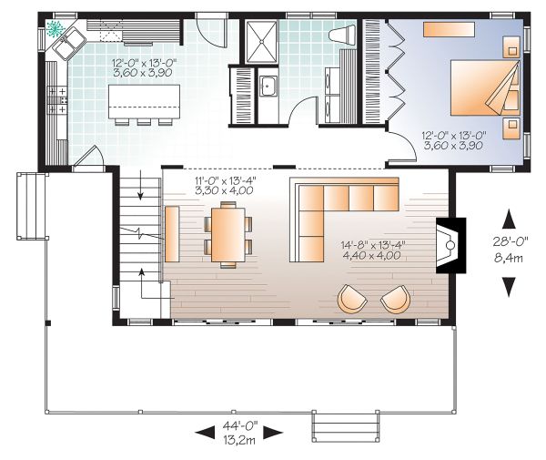Cottage Style House Plan - 3 Beds 2 Baths 1479 Sq/Ft Plan #23-2711 ...