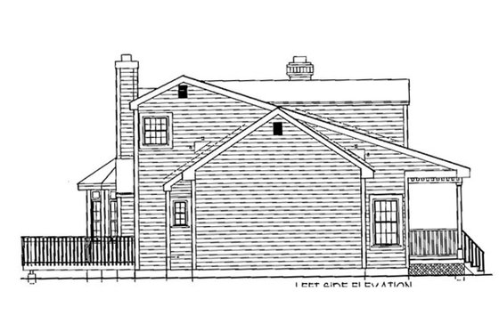 Exterior - Other Elevation for Farmhouse House Plan #3-296 - 3 bed, 2.5 bath