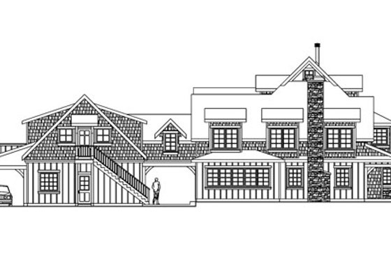 Exterior - Other Elevation 1 for Craftsman House Plan #124-587 - 5 bed, 4 bath