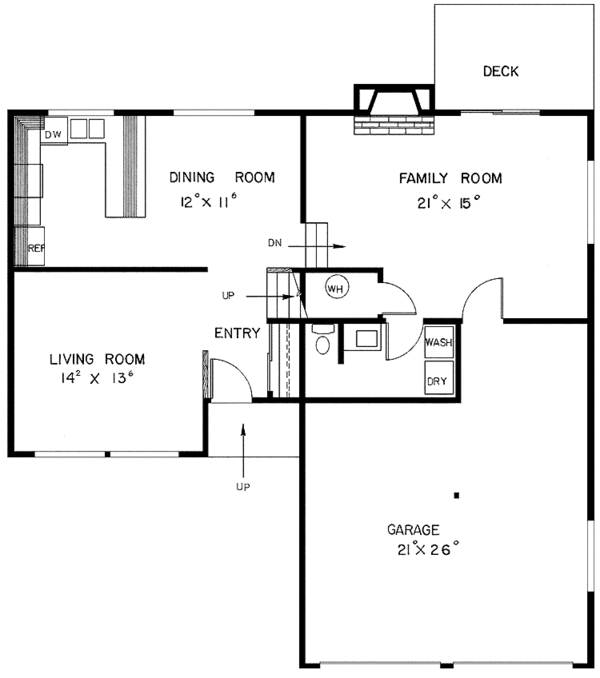 Contemporary Floor Plan - Main Floor Plan #60-681