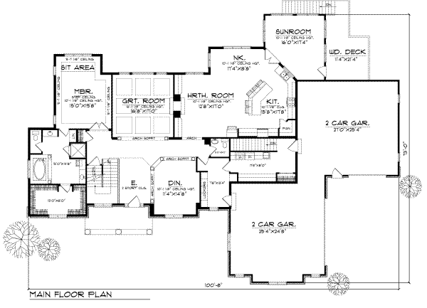 Dream House Plan - European Floor Plan - Main Floor Plan #70-548