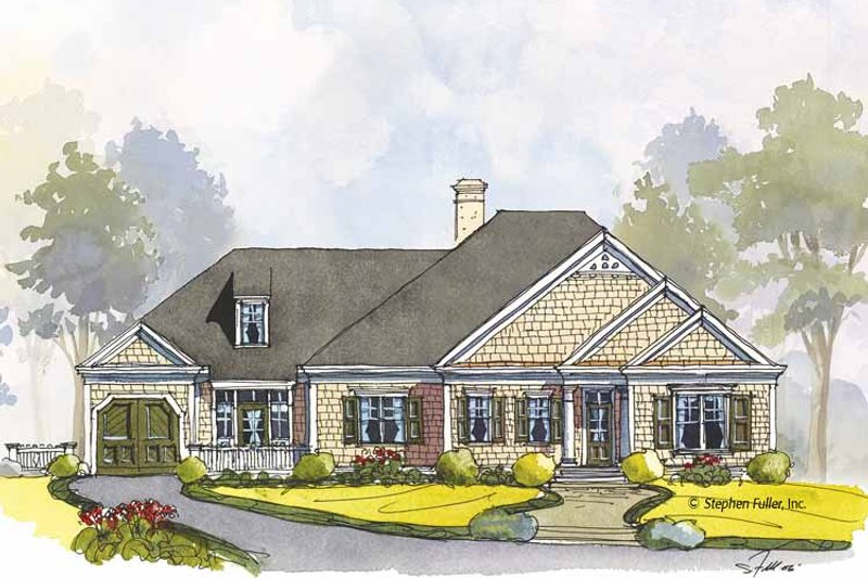 House Blueprint - Colonial Exterior - Front Elevation Plan #429-439
