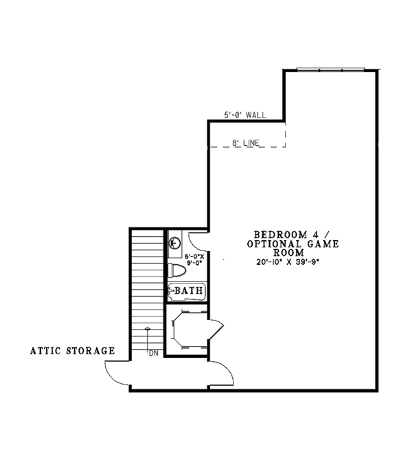 Architectural House Design - European Floor Plan - Upper Floor Plan #17-3351