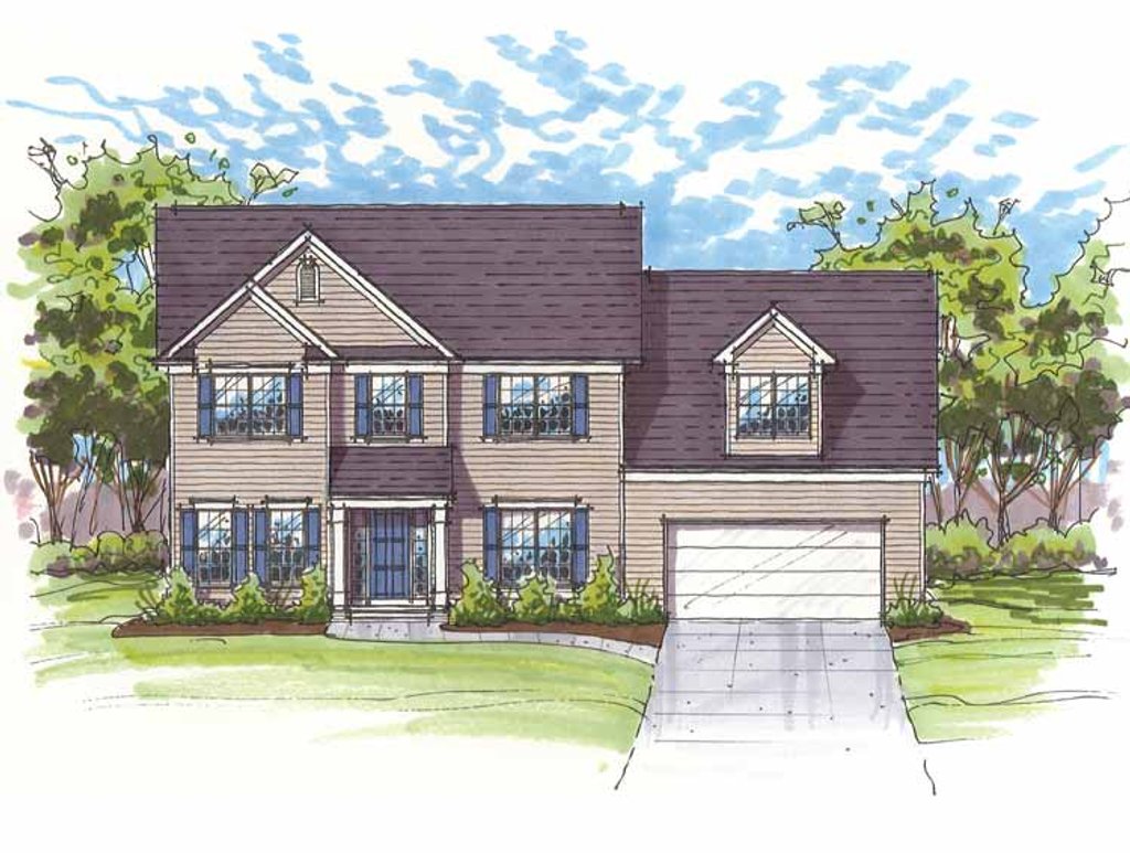 Traditional Style House Plan - 4 Beds 2.5 Baths 2538 Sq/Ft Plan #435-21 ...