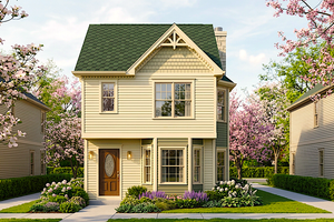 House Plan Design - Exterior - Front Elevation for Craftsman House Plan #30-252 - 2 bed, 2.5 bath