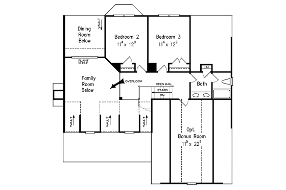 Floor Plan - Upper Floor for Country House Plan #927-294 - 3 bed, 2.5 bath