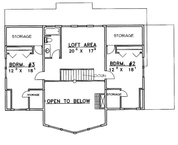 Dream House Plan - Mediterranean Floor Plan - Upper Floor Plan #117-813