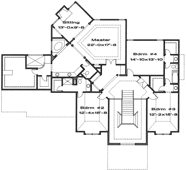Southern Floor Plan - Upper Floor Plan #6-131